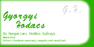 gyorgyi hodacs business card